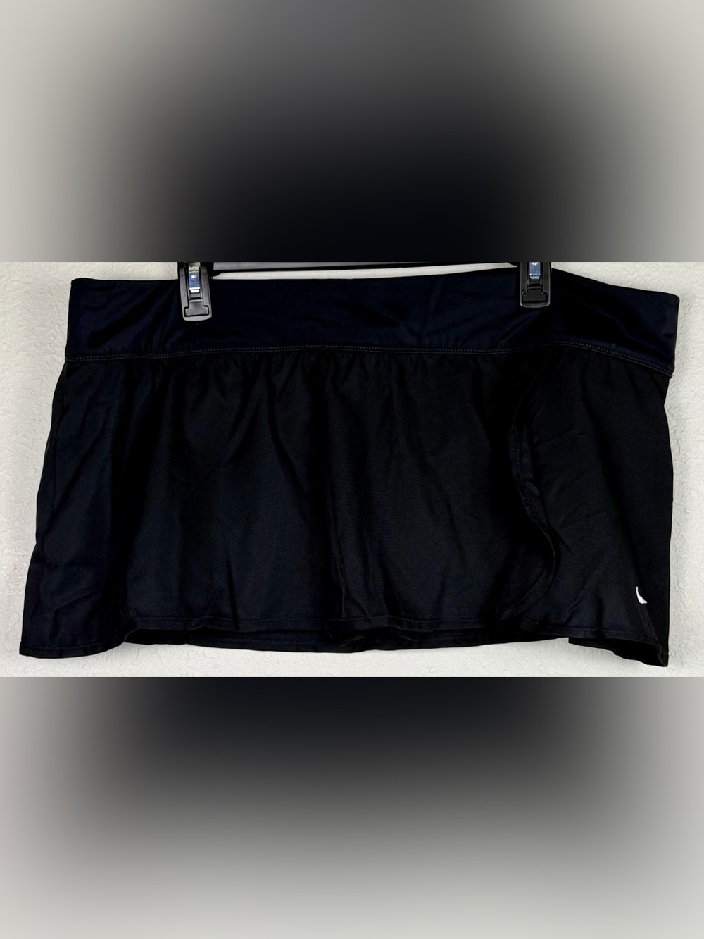 Nike Swim Womens XXL Black Swim Skirt Skort Cover Up Built In Brief NWT